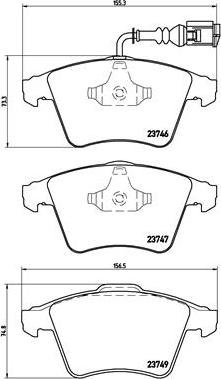 Brembo P 85 081 - Bromsbeläggssats, skivbroms xdelar.se