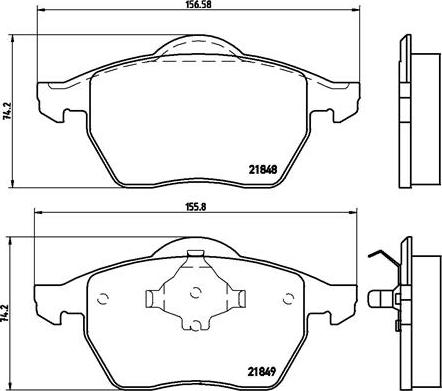 Brembo P 85 039 - Bromsbeläggssats, skivbroms xdelar.se