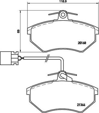 Brembo P 85 034 - Bromsbeläggssats, skivbroms xdelar.se