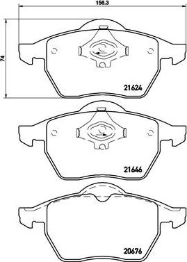 Brembo P 85 036 - Bromsbeläggssats, skivbroms xdelar.se