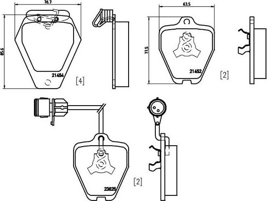 Brembo P 85 038 - Bromsbeläggssats, skivbroms xdelar.se