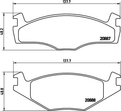 Brembo P 85 024 - Bromsbeläggssats, skivbroms xdelar.se