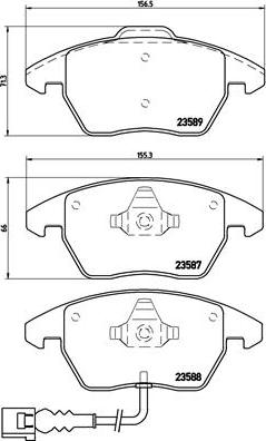 Brembo P 85 075X - Bromsbeläggssats, skivbroms xdelar.se