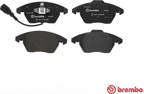 Brembo P 85 075 - Bromsbeläggssats, skivbroms xdelar.se