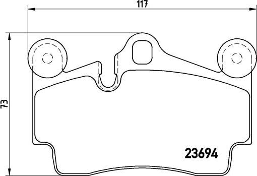 Brembo P 85 070 - Bromsbeläggssats, skivbroms xdelar.se