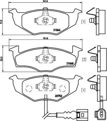 Brembo P 85 071 - Bromsbeläggssats, skivbroms xdelar.se