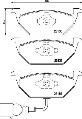 Brembo P 85 072 - Bromsbeläggssats, skivbroms xdelar.se