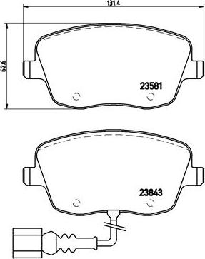 Brembo P 85 077 - Bromsbeläggssats, skivbroms xdelar.se