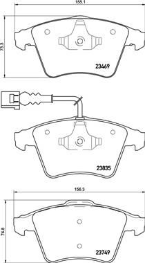 Brembo P 85 149 - Bromsbeläggssats, skivbroms xdelar.se