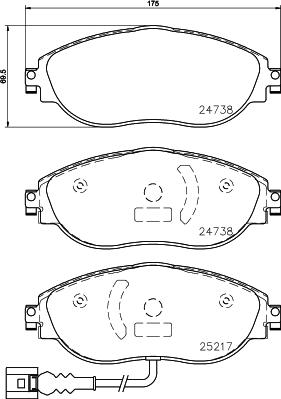 Brembo P 85 144 - Bromsbeläggssats, skivbroms xdelar.se