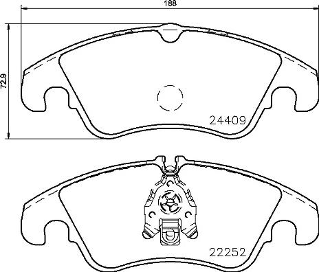 Brembo P 85 145 - Bromsbeläggssats, skivbroms xdelar.se