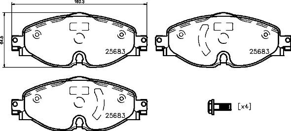 Brembo P 85 147 - Bromsbeläggssats, skivbroms xdelar.se