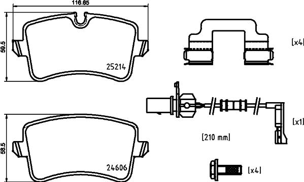 Brembo P 85 150 - Bromsbeläggssats, skivbroms xdelar.se