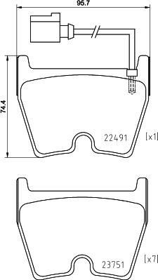 Brembo P 85 152X - Bromsbeläggssats, skivbroms xdelar.se