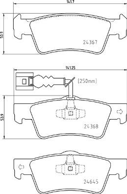 Brembo P 85 163 - Bromsbeläggssats, skivbroms xdelar.se