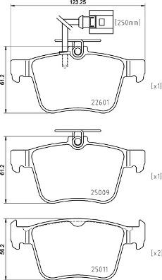 Brembo P 85 162 - Bromsbeläggssats, skivbroms xdelar.se