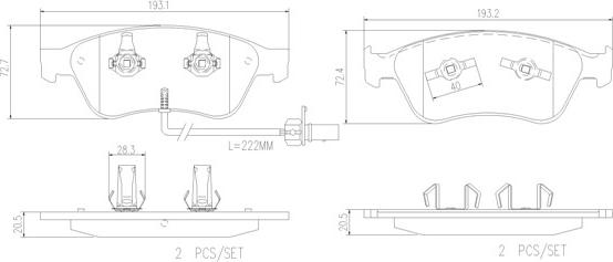 Brembo P 85 102 - Bromsbeläggssats, skivbroms xdelar.se