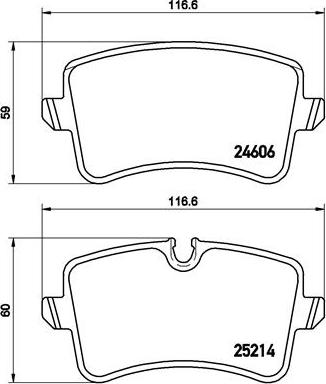 Brembo P 85 119 - Bromsbeläggssats, skivbroms xdelar.se