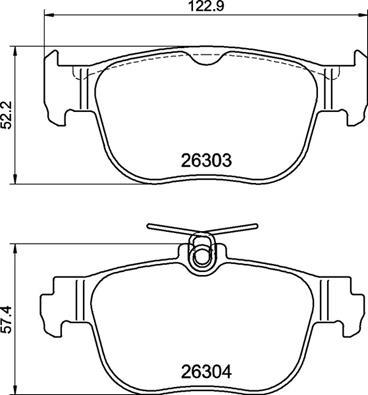 Brembo P 85 189 - Bromsbeläggssats, skivbroms xdelar.se