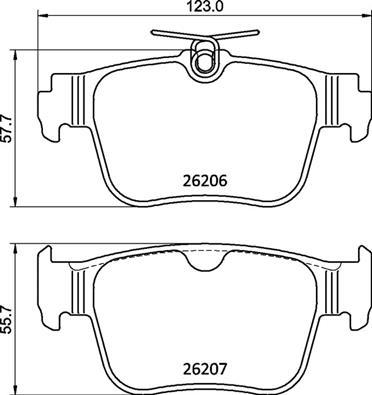 Brembo P 85 184 - Bromsbeläggssats, skivbroms xdelar.se