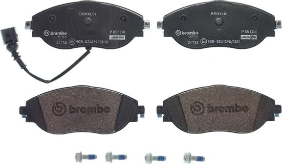 Brembo P 85 131X - Bromsbeläggssats, skivbroms xdelar.se