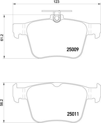 Brembo P 85 124 - Bromsbeläggssats, skivbroms xdelar.se