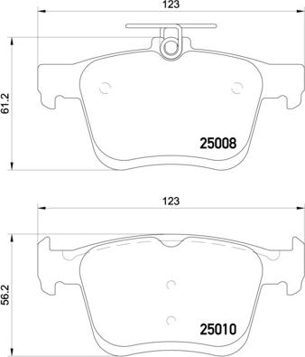 Brembo P 85 125X - Bromsbeläggssats, skivbroms xdelar.se