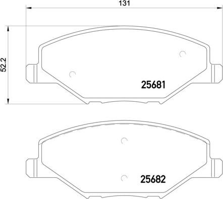 Brembo P 85 121X - Bromsbeläggssats, skivbroms xdelar.se