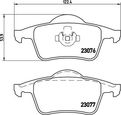 Brembo P 86 014 - Bromsbeläggssats, skivbroms xdelar.se