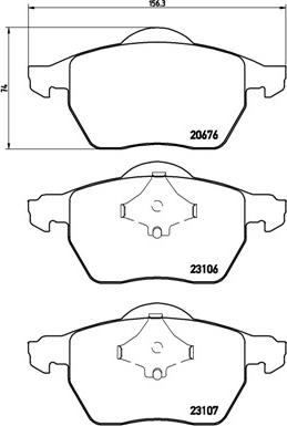 Brembo P 86 015 - Bromsbeläggssats, skivbroms xdelar.se