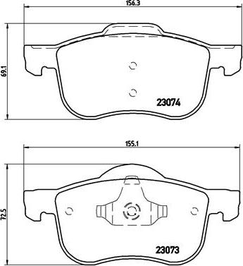 Brembo P 86 016 - Bromsbeläggssats, skivbroms xdelar.se