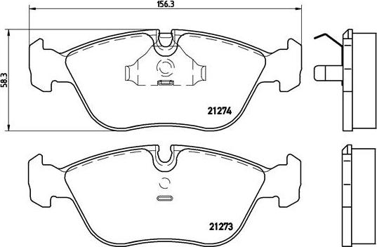 Brembo P 86 013 - Bromsbeläggssats, skivbroms xdelar.se