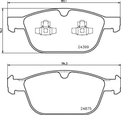 Brembo P 86 023 - Bromsbeläggssats, skivbroms xdelar.se