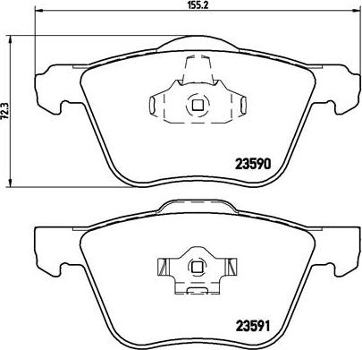 Brembo P 86 022 - Bromsbeläggssats, skivbroms xdelar.se