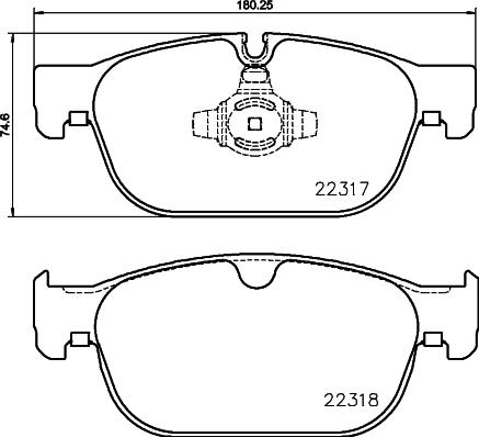 Brembo P 86 027 - Bromsbeläggssats, skivbroms xdelar.se