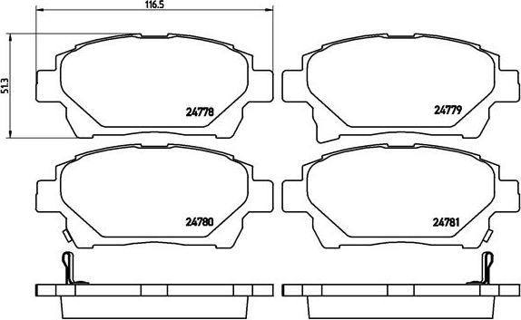 Brembo P 83 097 - Bromsbeläggssats, skivbroms xdelar.se