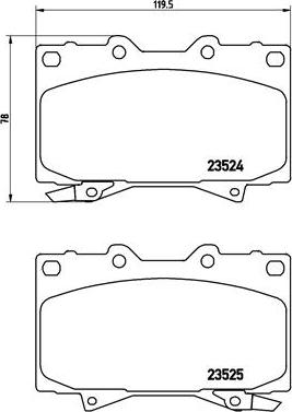 Brembo P 83 048 - Bromsbeläggssats, skivbroms xdelar.se