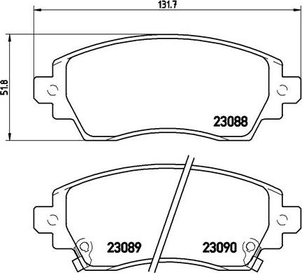 Brembo P 83 042 - Bromsbeläggssats, skivbroms xdelar.se