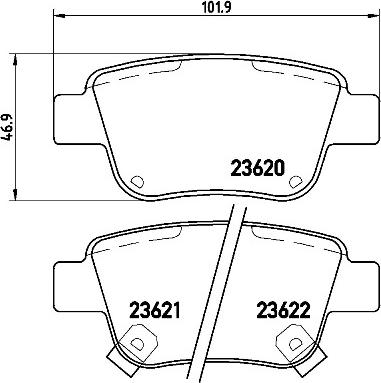 Brembo P 83 047 - Bromsbeläggssats, skivbroms xdelar.se