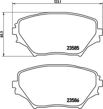 Brembo P 83 055 - Bromsbeläggssats, skivbroms xdelar.se