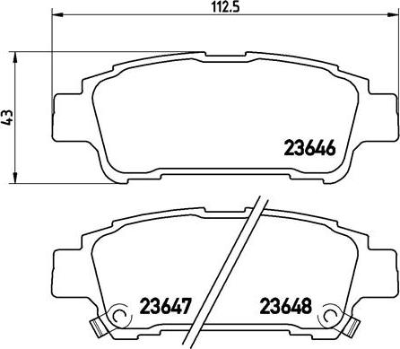 Brembo P 83 056 - Bromsbeläggssats, skivbroms xdelar.se