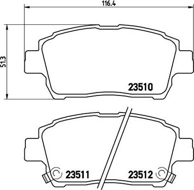 Brembo P 83 051 - Bromsbeläggssats, skivbroms xdelar.se