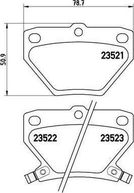 Brembo P 83 052 - Bromsbeläggssats, skivbroms xdelar.se