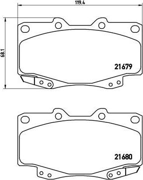 Brembo P 83 069 - Bromsbeläggssats, skivbroms xdelar.se