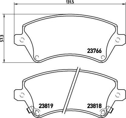 Brembo P 83 064 - Bromsbeläggssats, skivbroms xdelar.se