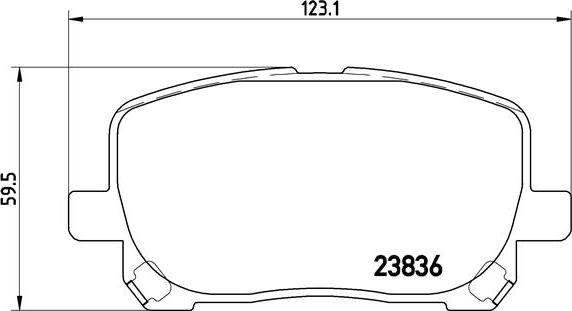 Brembo P 83 061 - Bromsbeläggssats, skivbroms xdelar.se