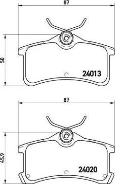 Brembo P 83 084 - Bromsbeläggssats, skivbroms xdelar.se