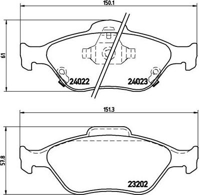 Brembo P 83 085 - Bromsbeläggssats, skivbroms xdelar.se