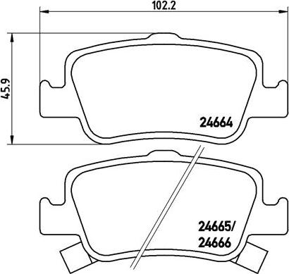 Brembo P 83 080 - Bromsbeläggssats, skivbroms xdelar.se