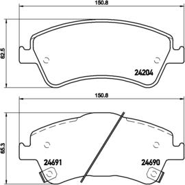 Brembo P 83 081 - Bromsbeläggssats, skivbroms xdelar.se